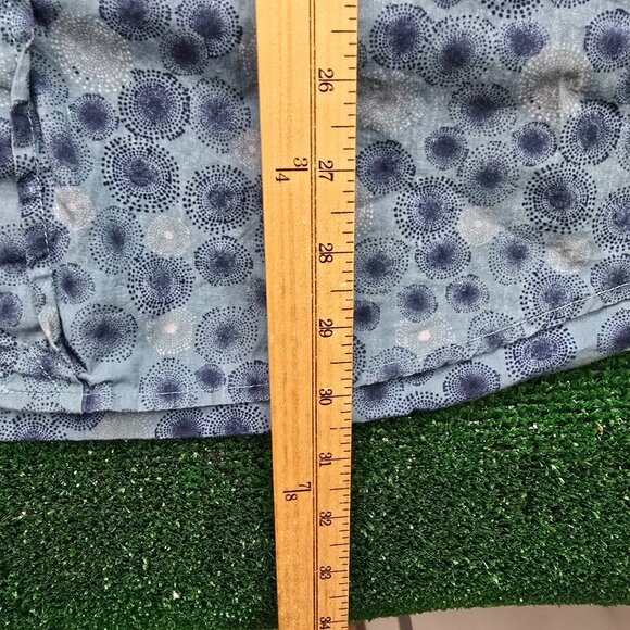 Hurley Shirt Mens XL Blue Dot AOP Button Up Short‎ Sleeve Hawaiian Beach Casual - Picture 6 of 8